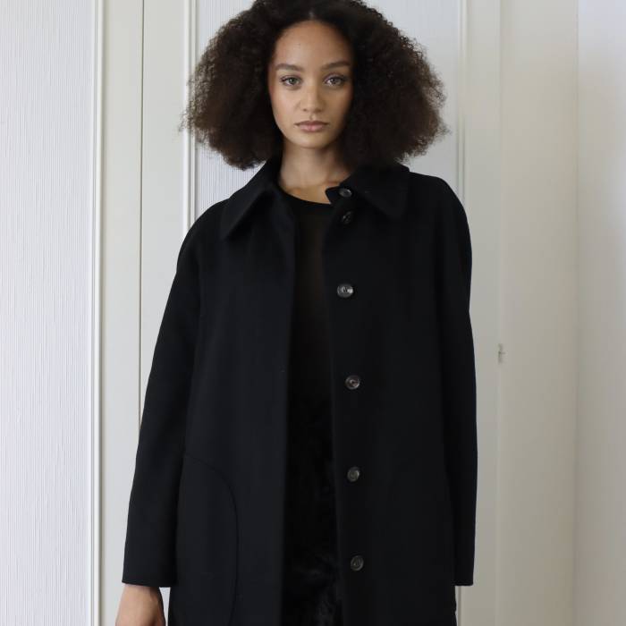 Long black coat in cashmere and wool Nina Ricci