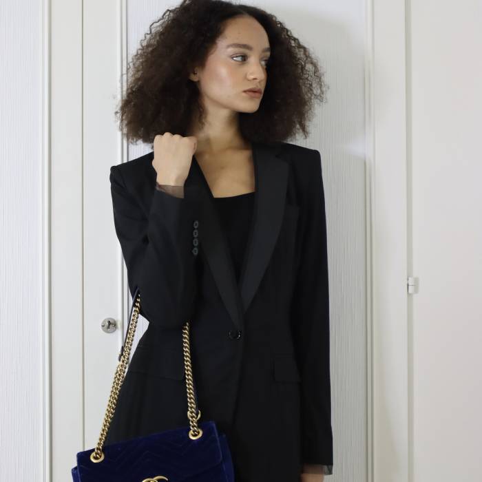 Black blazer in silk, wool and nylon Dolce & Gabbana