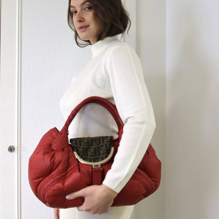 Rote Tasche Spy bag Limited Edition aus rotem Nylon Fendi