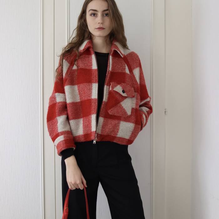 Red and white jacket Woolrich