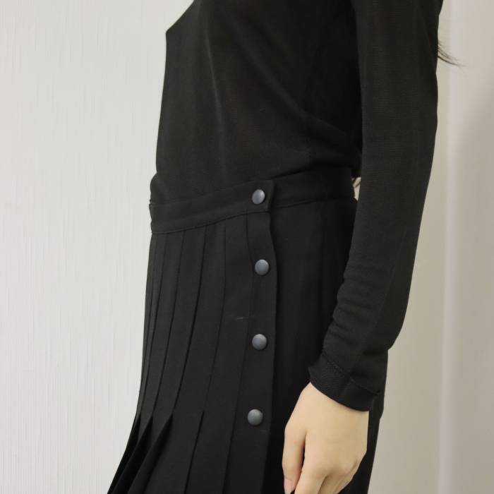 Black pleated skirt in viscose and acetate Sonia Rykiel