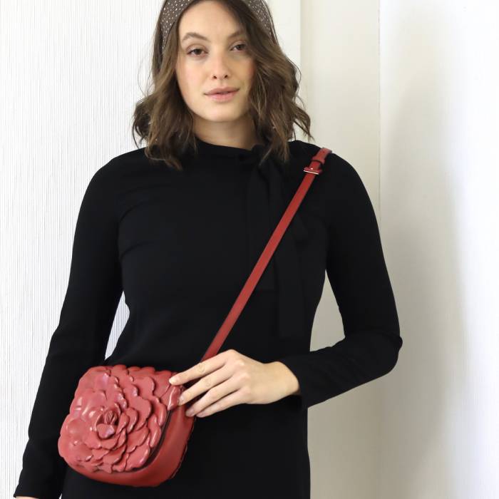 Atelier 03 Rose Edition Tasche aus rotem Leder Valentino