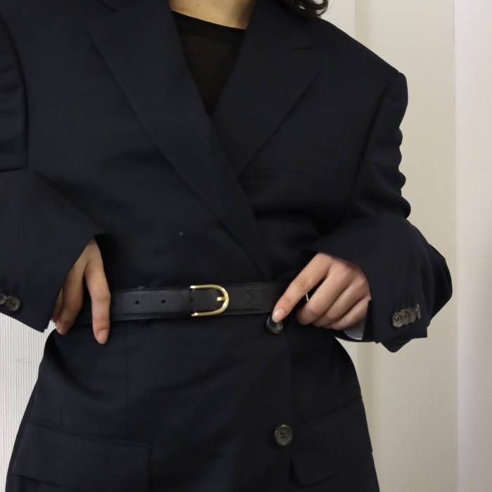 Classic monogram belt in black leather Louis Vuitton