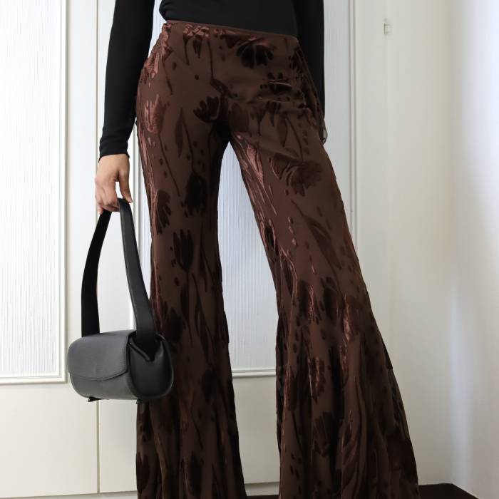 Pantalon évasé marron Dior