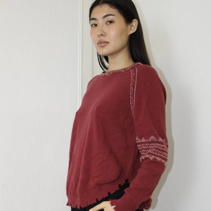 Burgundy cashmere sweater Kujten