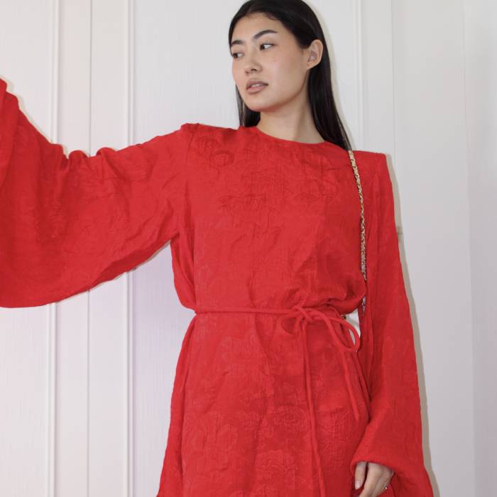 Red silk dress Stella McCartney
