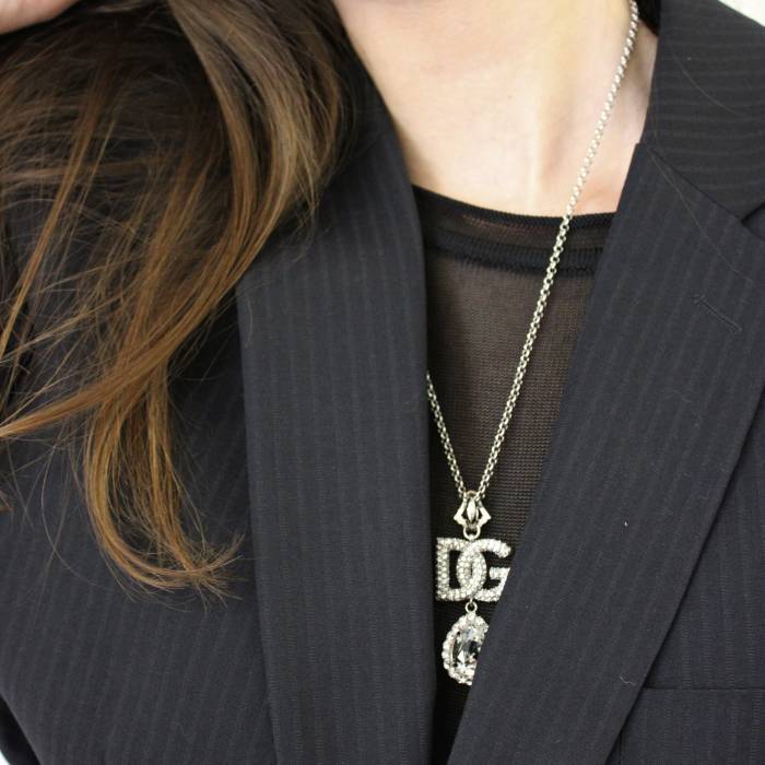Halskette aus Messing mit Kristallen verziert Dolce & Gabbana
