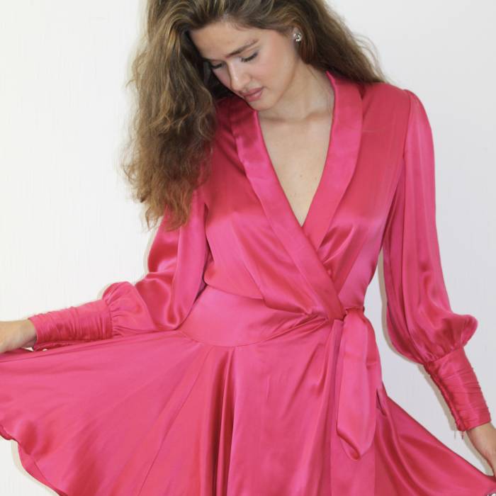 Robe en soie rose Zimmermann