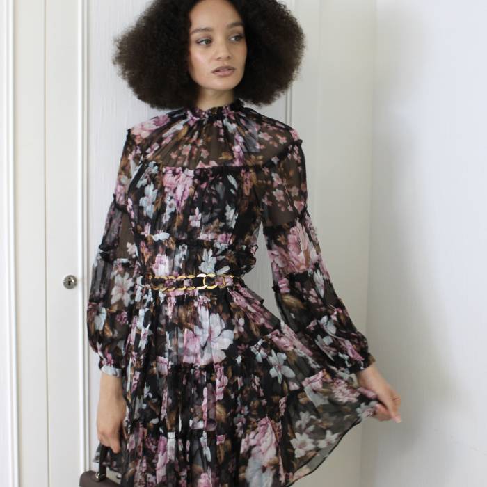 Robe fleurie en soie Zimmermann