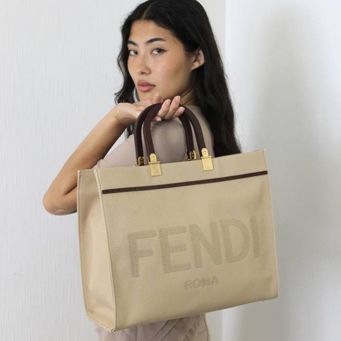 Sunshine Einkaufstasche beige Fendi