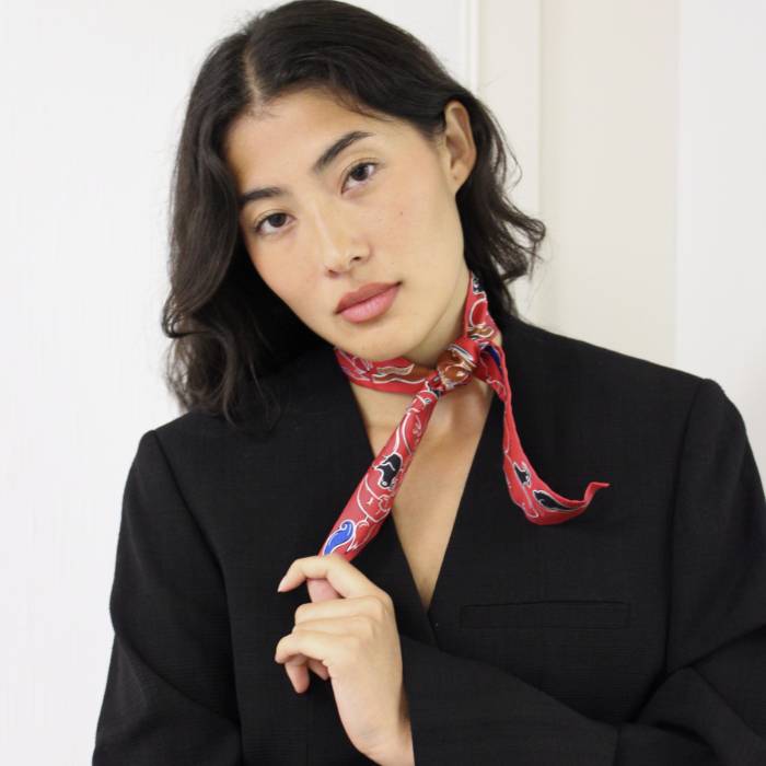 Red Twilly scarf Hermès