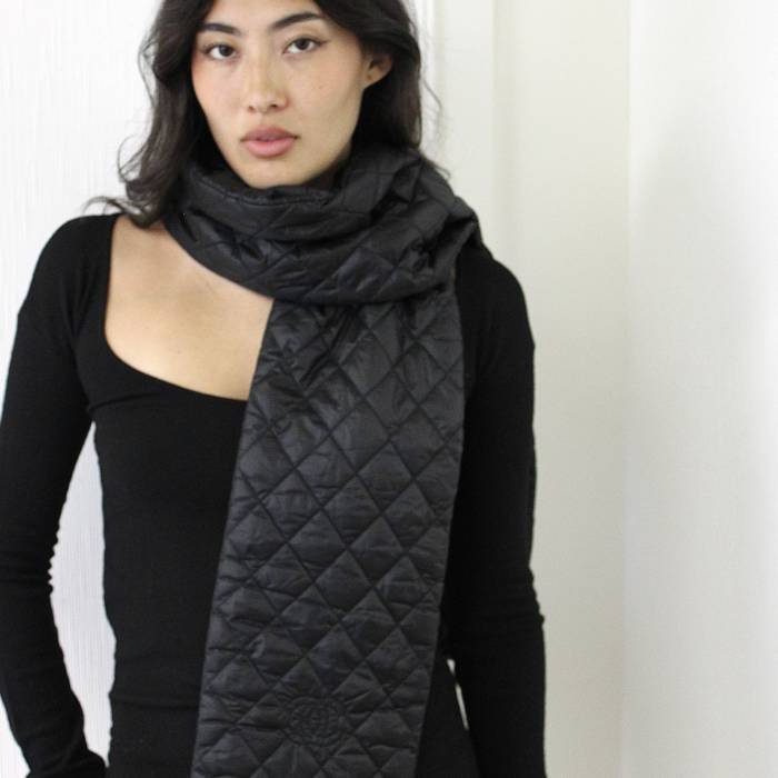 CC quilted nylon scarf Chanel