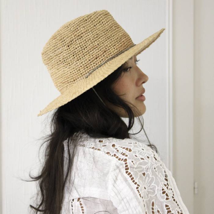 André raffia fedora hat Maison Michel