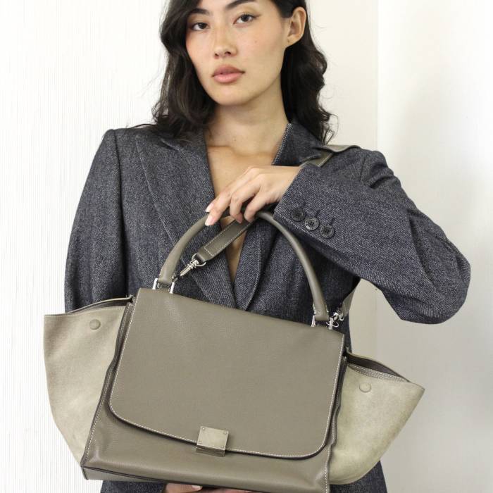 Sac à main Trapèze taupe Celine