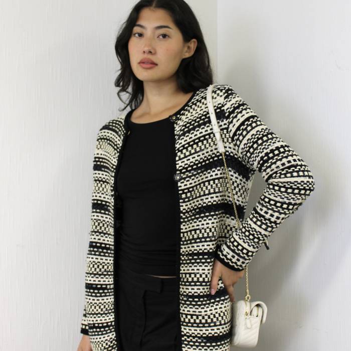 Veste bi-colore en coton tricoté Missoni