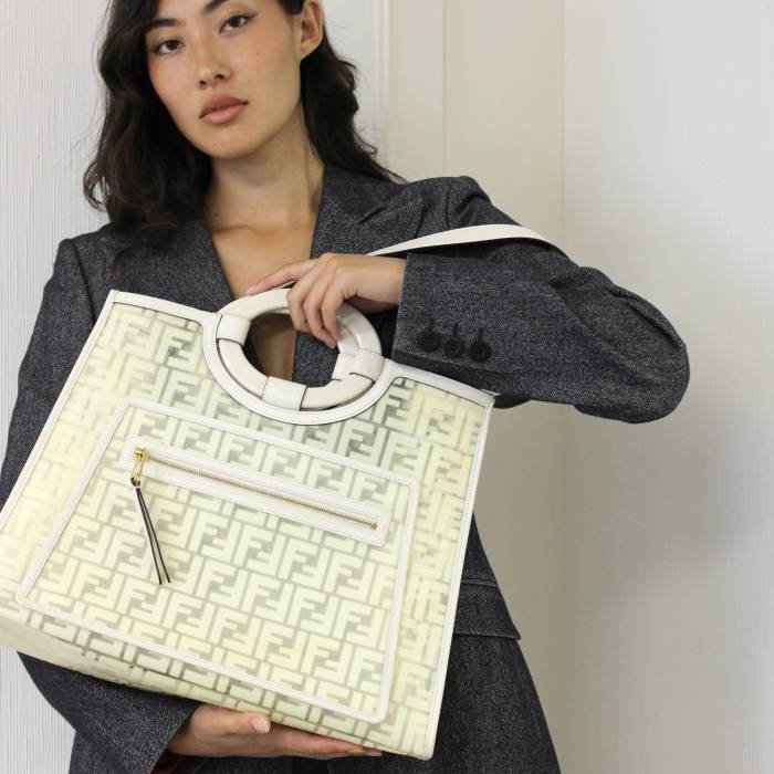 White Zucca Runaway shopper bag Fendi