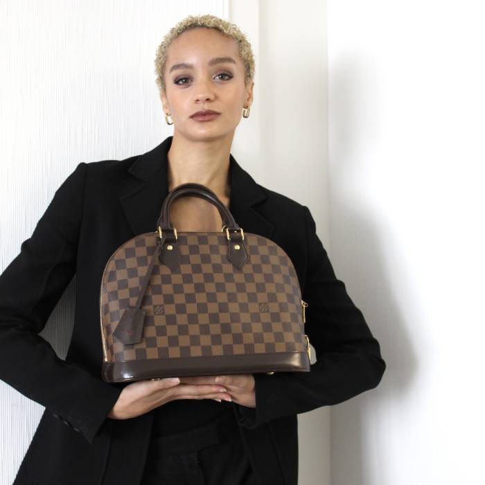 Alma PM Tasche aus braunem Leder Louis Vuitton