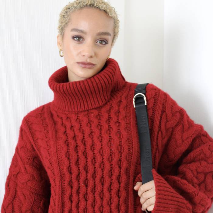 Red turtleneck sweater Alanui