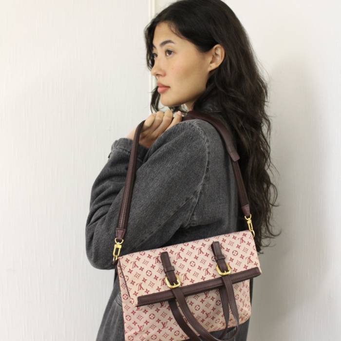 Sac Françoise rose et marron Louis Vuitton