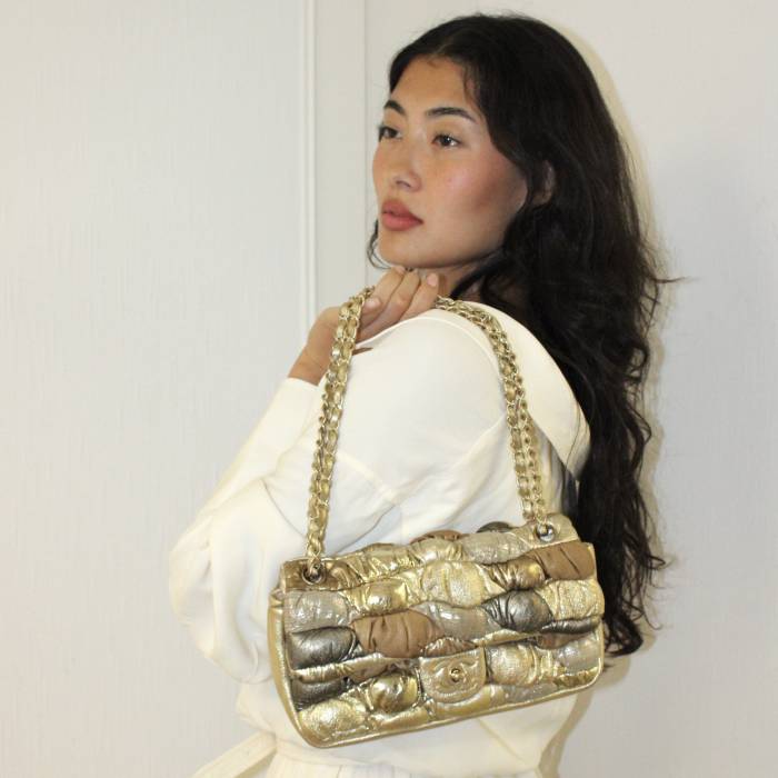 Royal Patchwork bag in gold leather Chanel