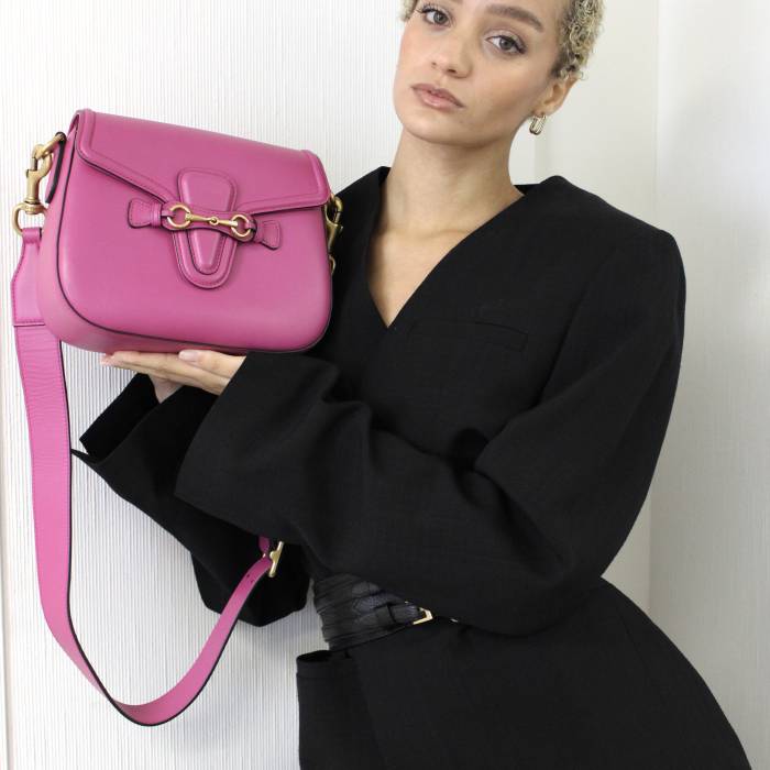 Lady Web bag in pink leather Gucci