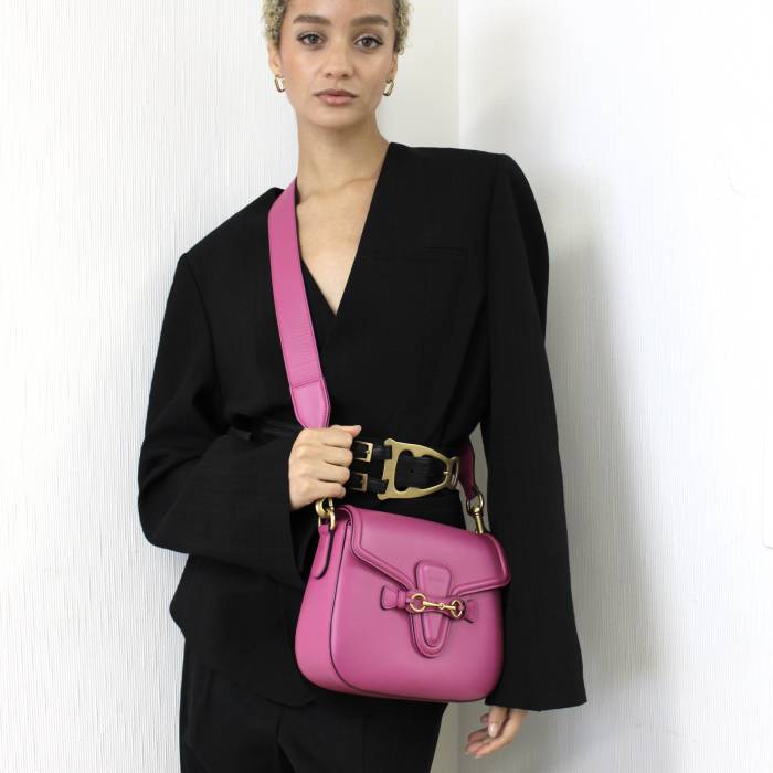 Lady Web bag in pink leather Gucci