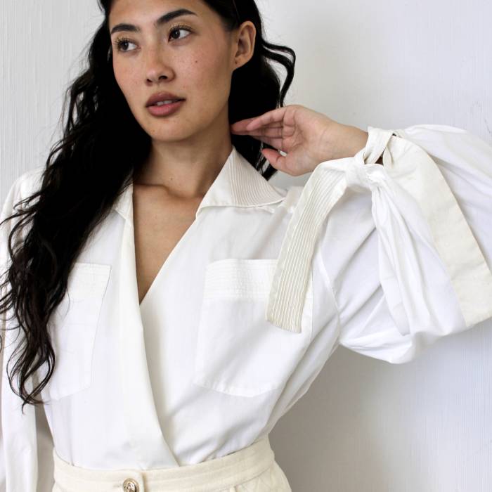 Weißes Hemd mit Puffärmeln Dior