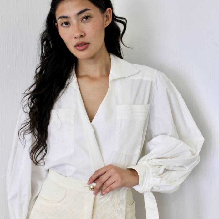 Weißes Hemd mit Puffärmeln Dior