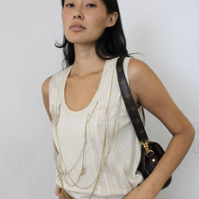 Ärmelloses Top in Beige Louis Vuitton