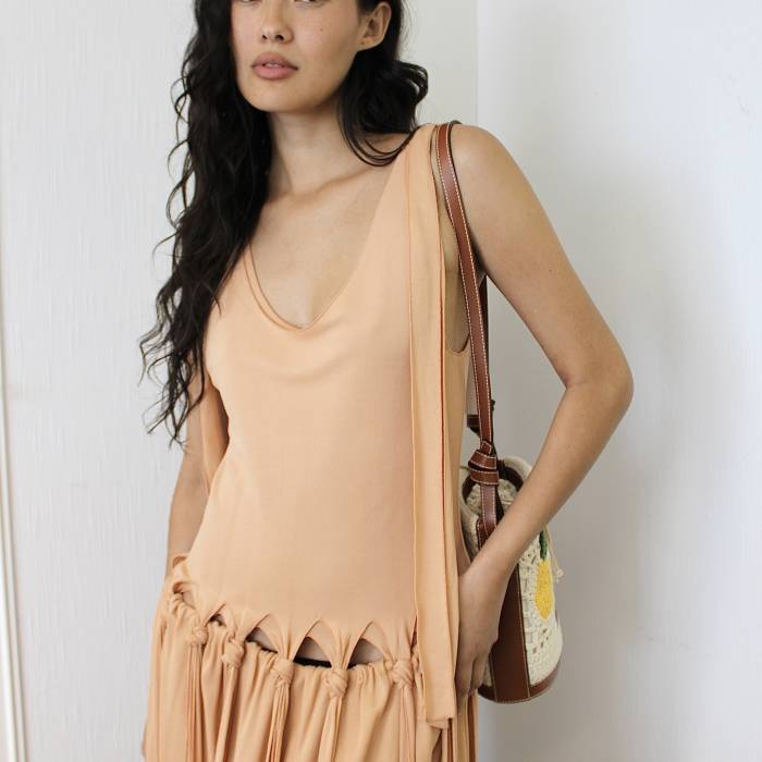 Robe longue ocre Chloé