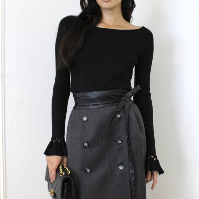 Grauer Wickelrock Celine