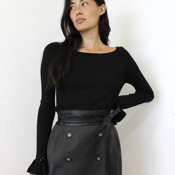 Grauer Wickelrock Celine