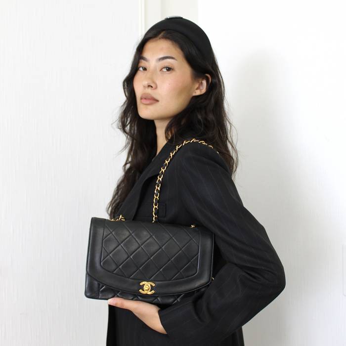 Tasche Diana Medium vintage schwarz Chanel