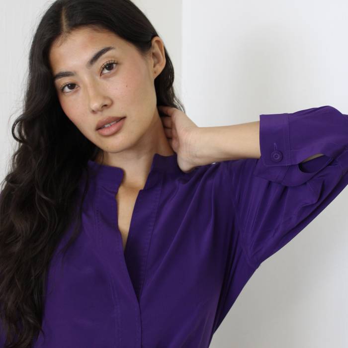 Purple silk blouse Fendi