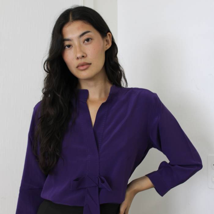 Purple silk blouse Fendi