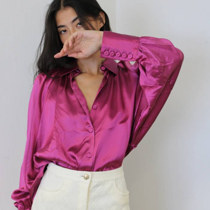 Chemisier fluide fuchsia Fendi