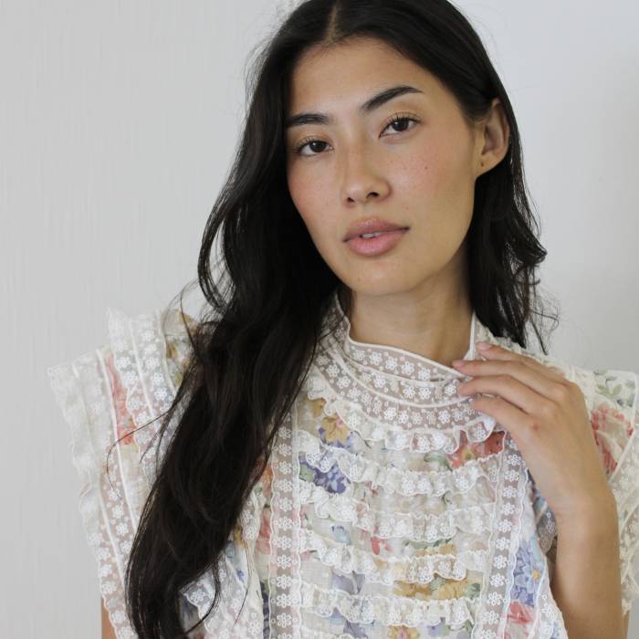 Kurzes Kleid Bowie mit Blumendruck Zimmermann