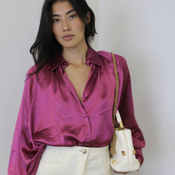 Chemisier fluide fuchsia Fendi