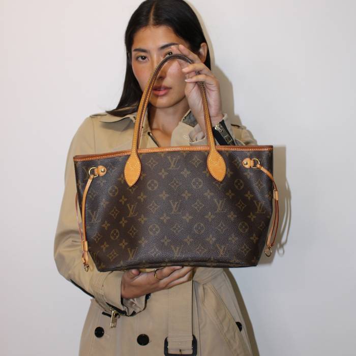 Sac Neverfull PM en toile Monogram et cuir Louis Vuitton