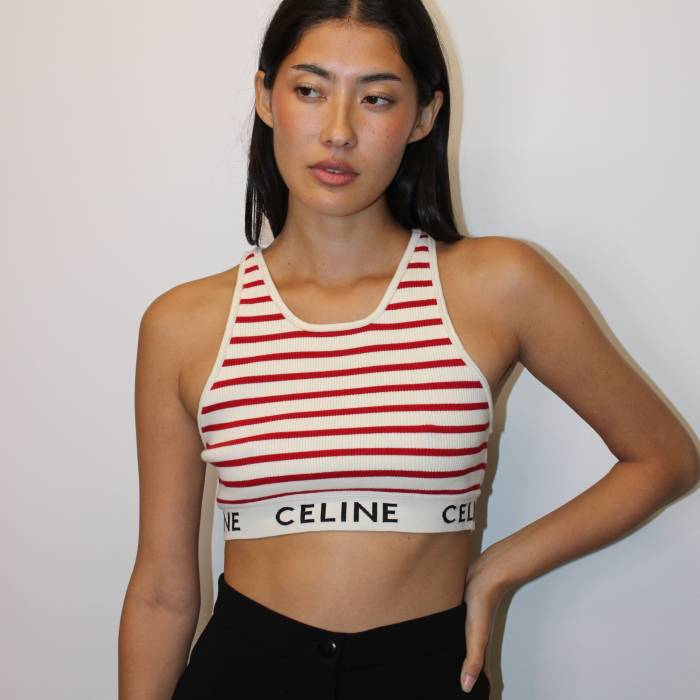 Striped knit bra Celine