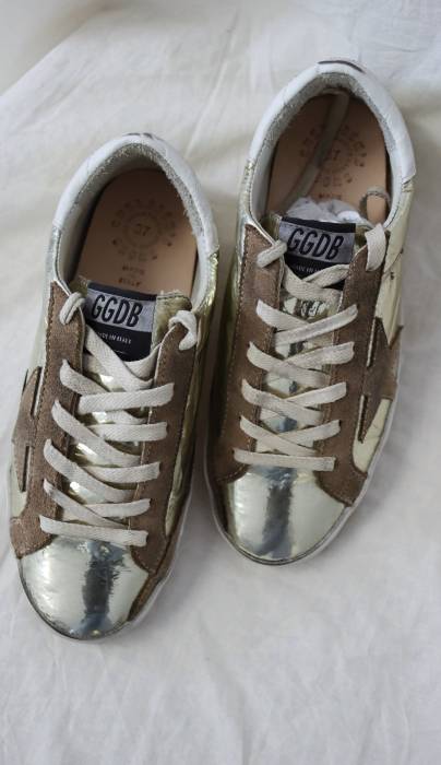 Golden Goose brown and gold sneakers Golden Goose