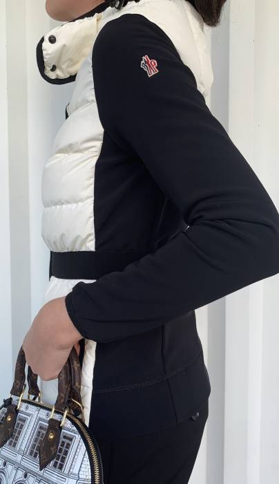 Black and white down jacket Moncler