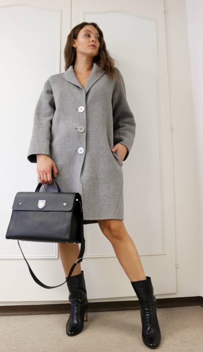 Grey wool and cashmere coat Zadig & Voltaire