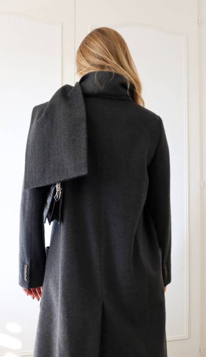 Grey Balenciaga coat Balenciaga