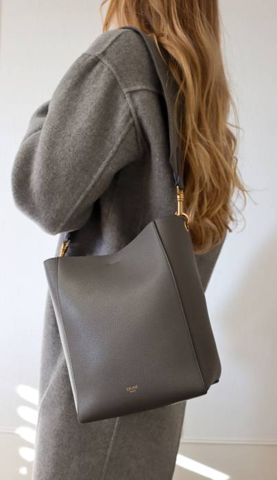 Céline-Tasche aus grauem Leder Celine