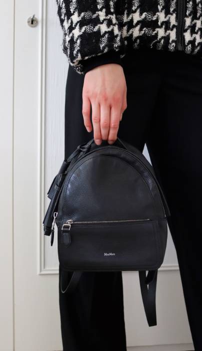 Rucksack aus schwarzem Leder Max Mara