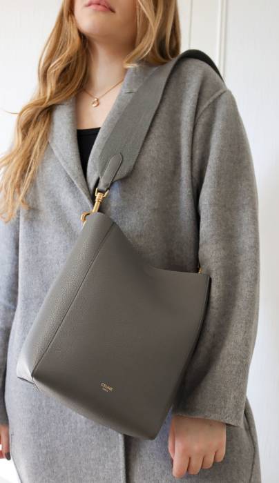 Céline-Tasche aus grauem Leder Celine