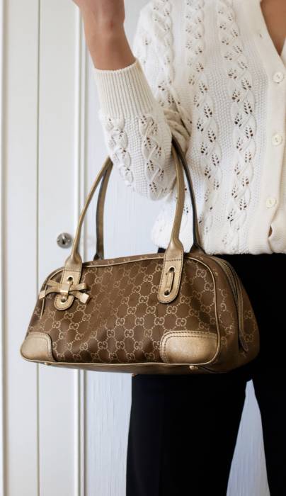 Gucci handbag in gold fabric Gucci