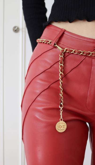 Collier ou ceinture rouge Chanel Chanel