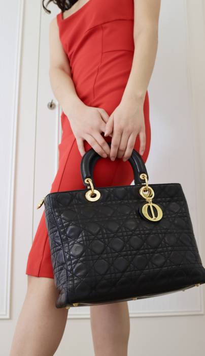 Dior black leather handbag Dior
